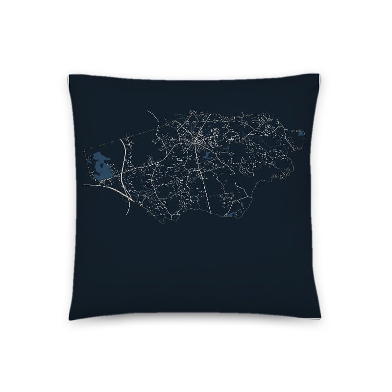 Bridgewater Map Throw Pillow