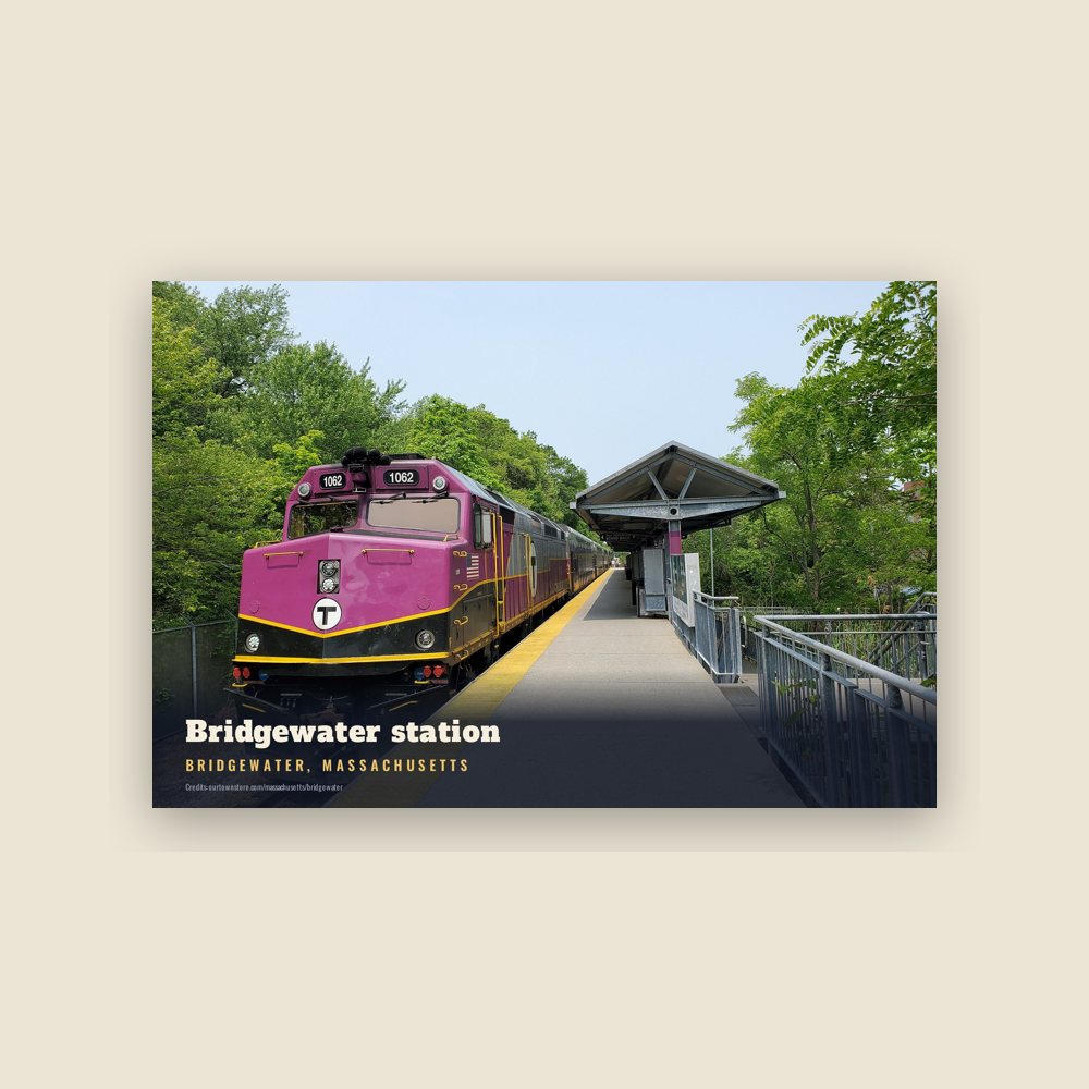 Bridgewater Bridgewater station Postcard