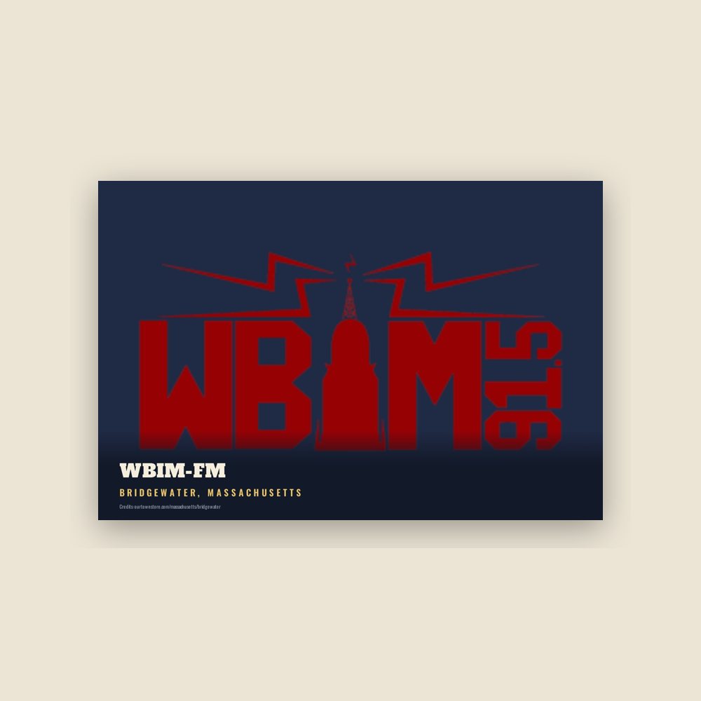 Bridgewater WBIM-FM Postcard