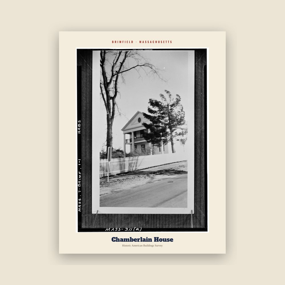 Brimfield Chamberlain House Archive Print