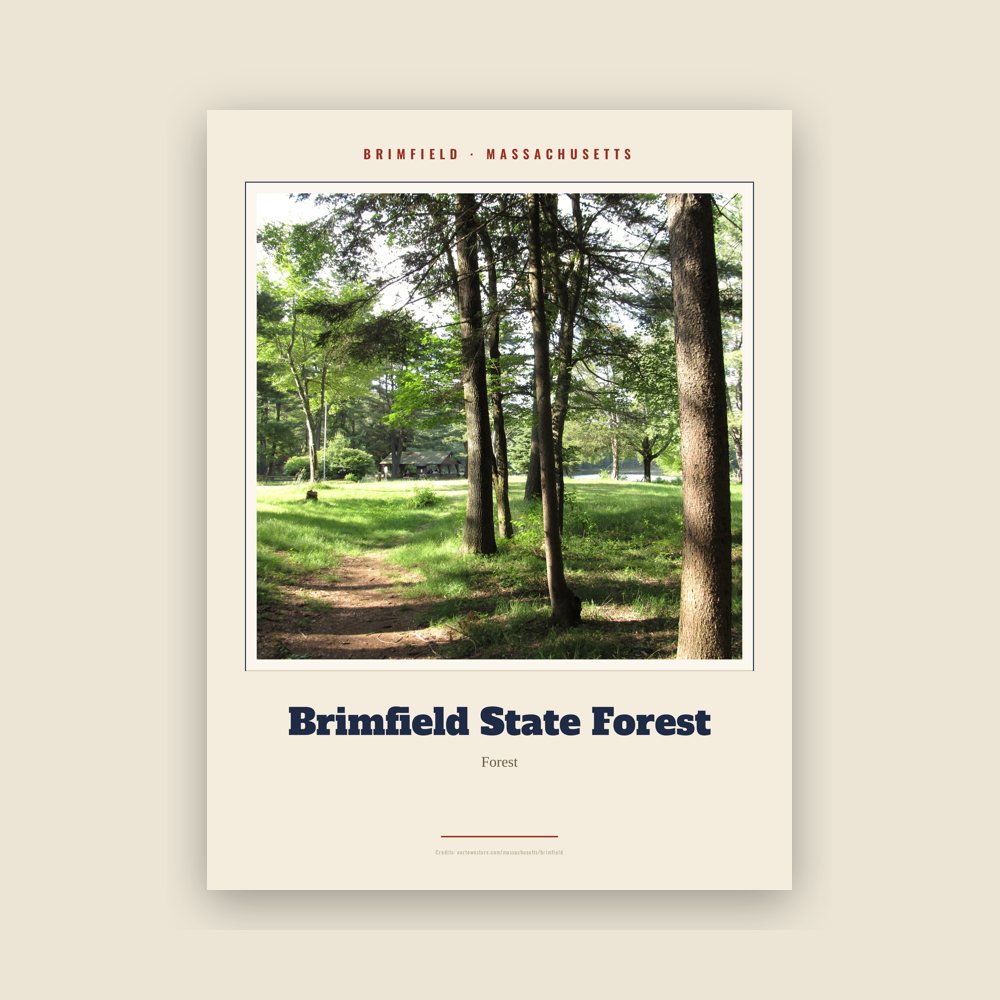 Brimfield Brimfield State Forest Landmark Print