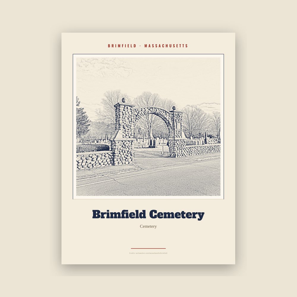 Brimfield Brimfield Cemetery Landmark Print