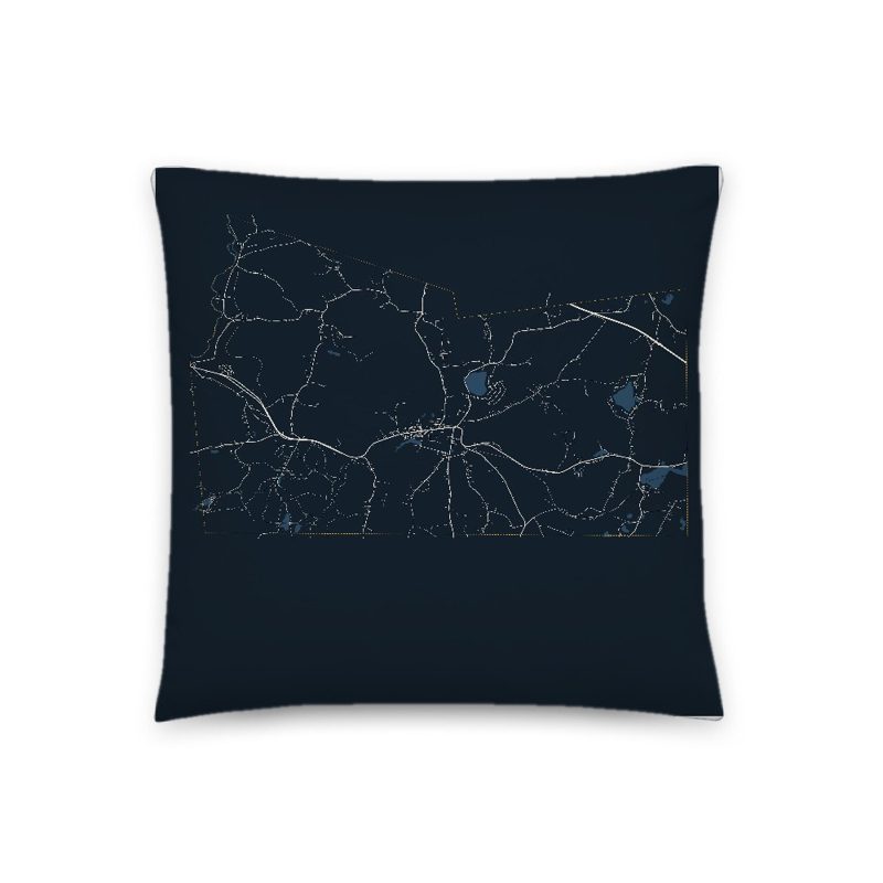 Brimfield Map Throw Pillow