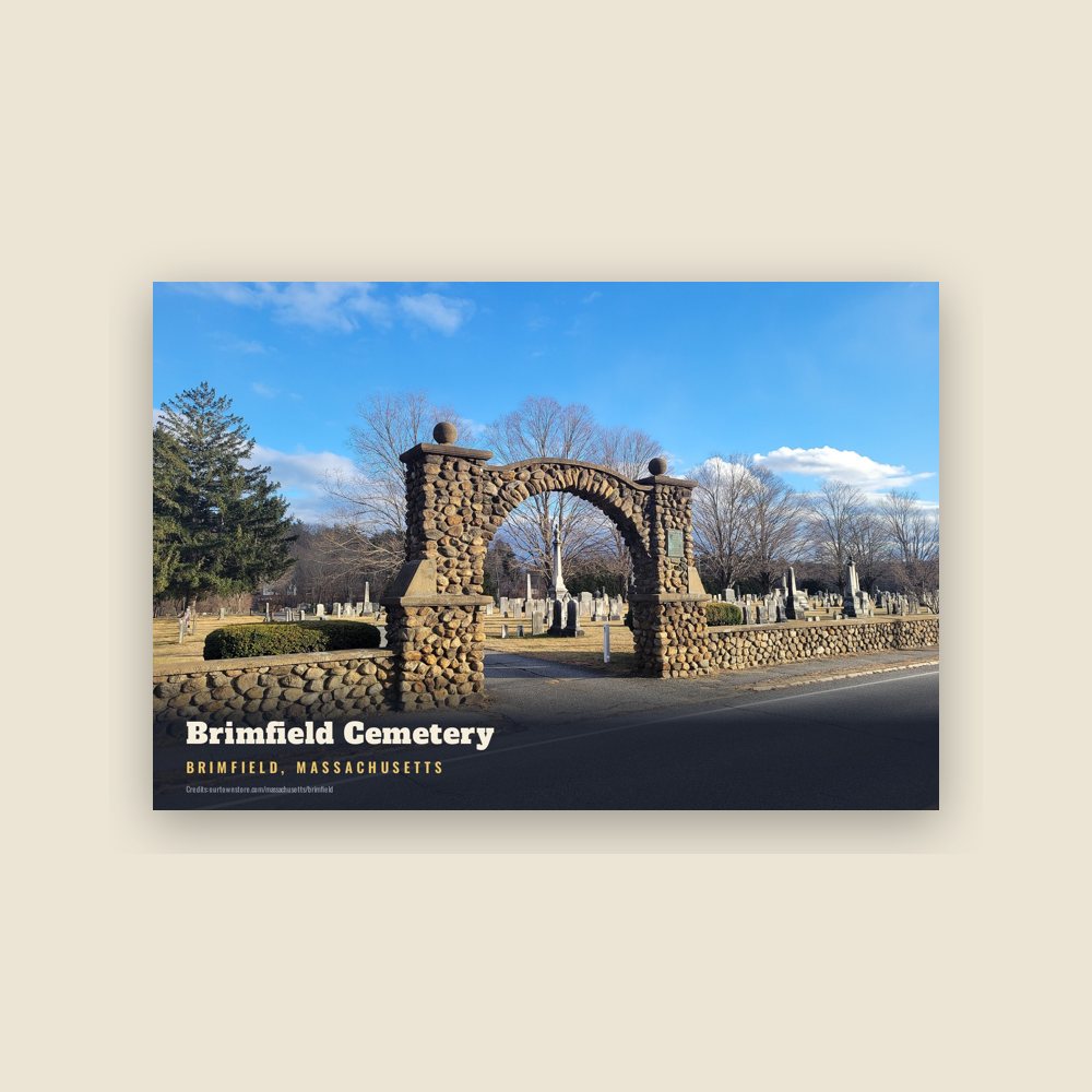 Brimfield Brimfield Cemetery Postcard