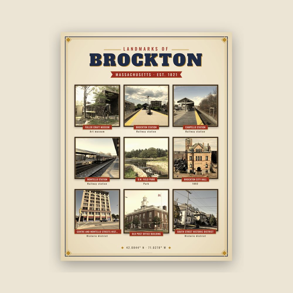 Brockton Landmarks Photo Poster