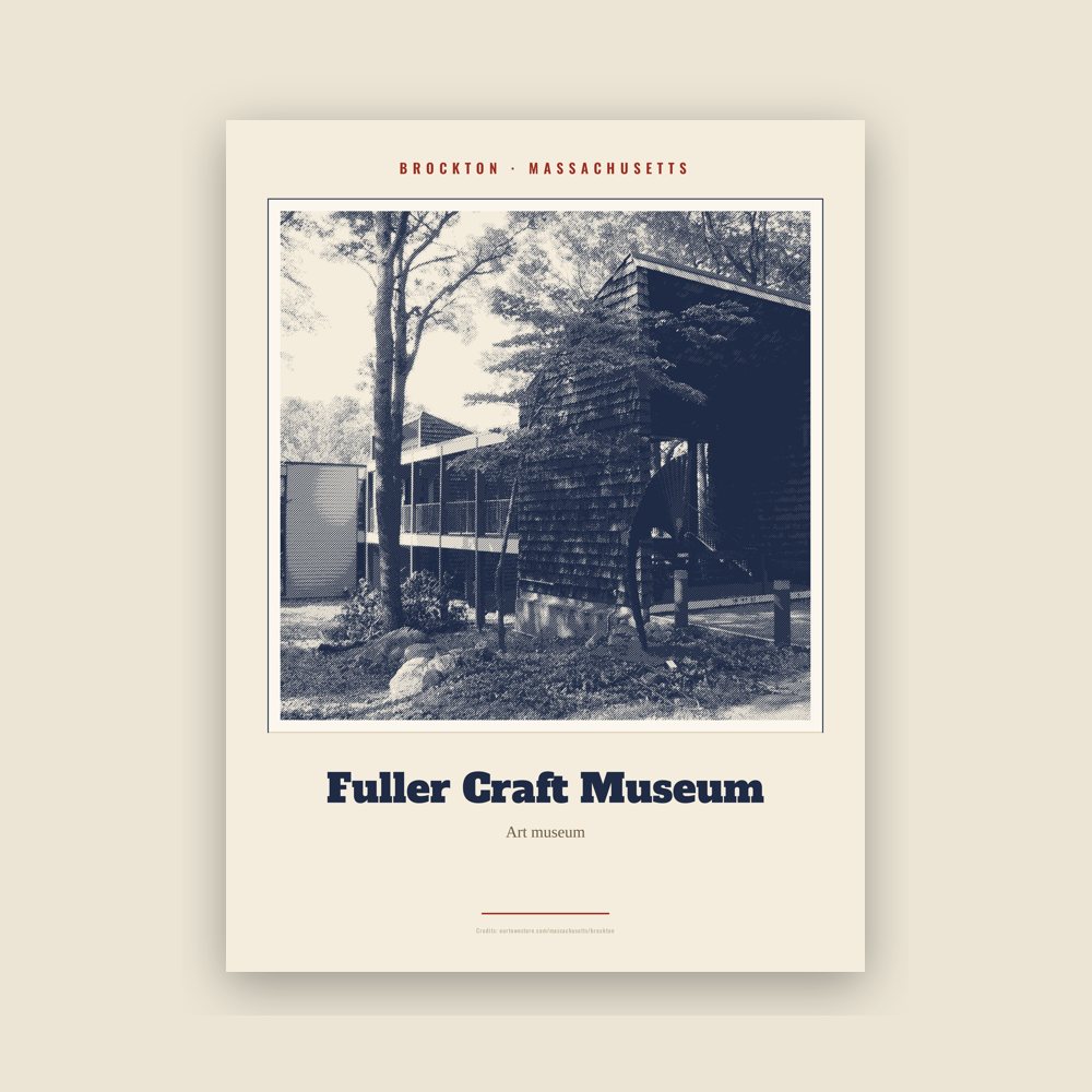 Brockton Fuller Craft Museum Landmark Print