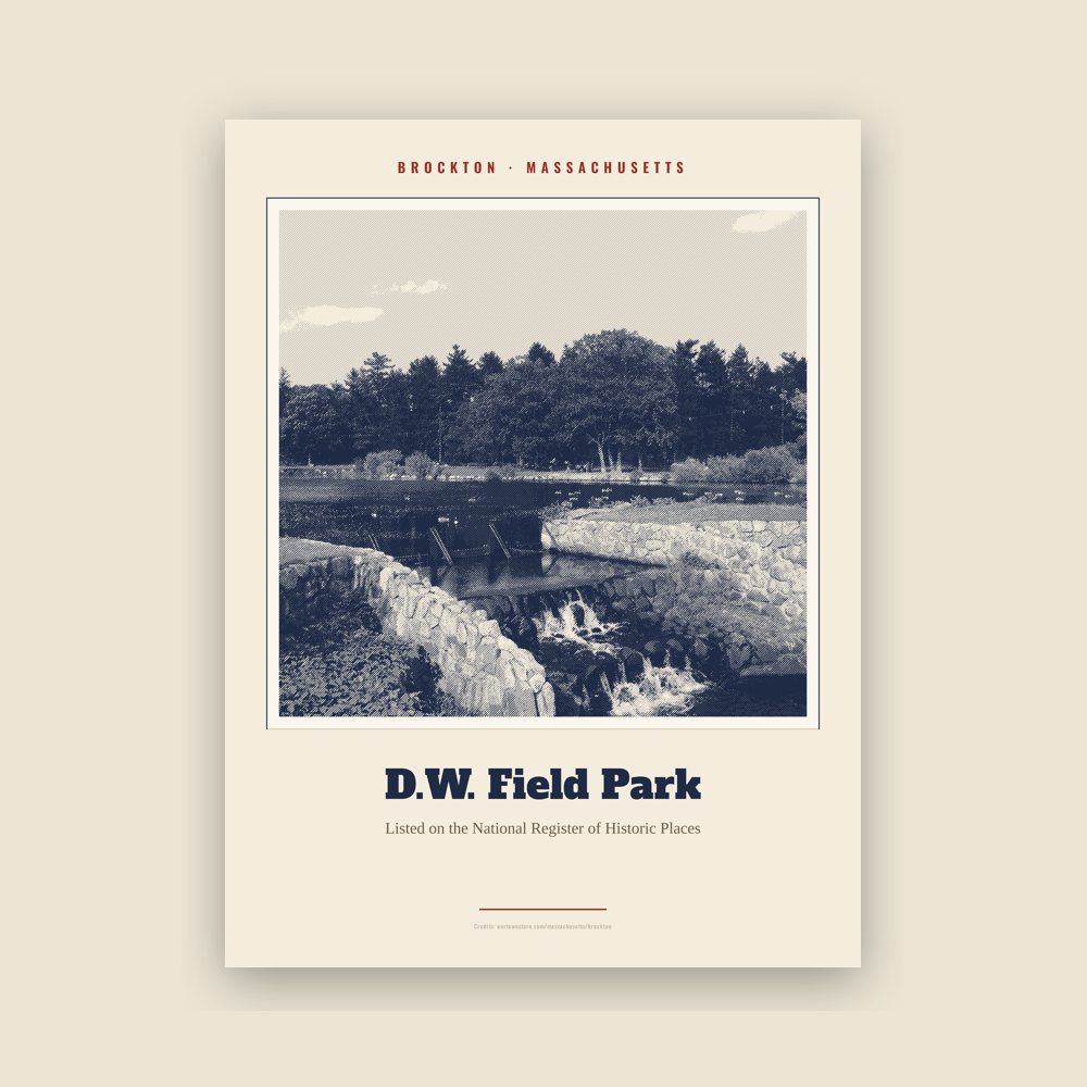 Brockton D.W. Field Park Landmark Print