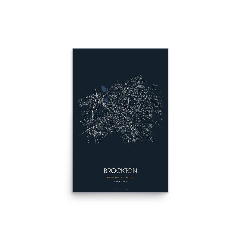 Brockton Street Map Poster · Midnight
