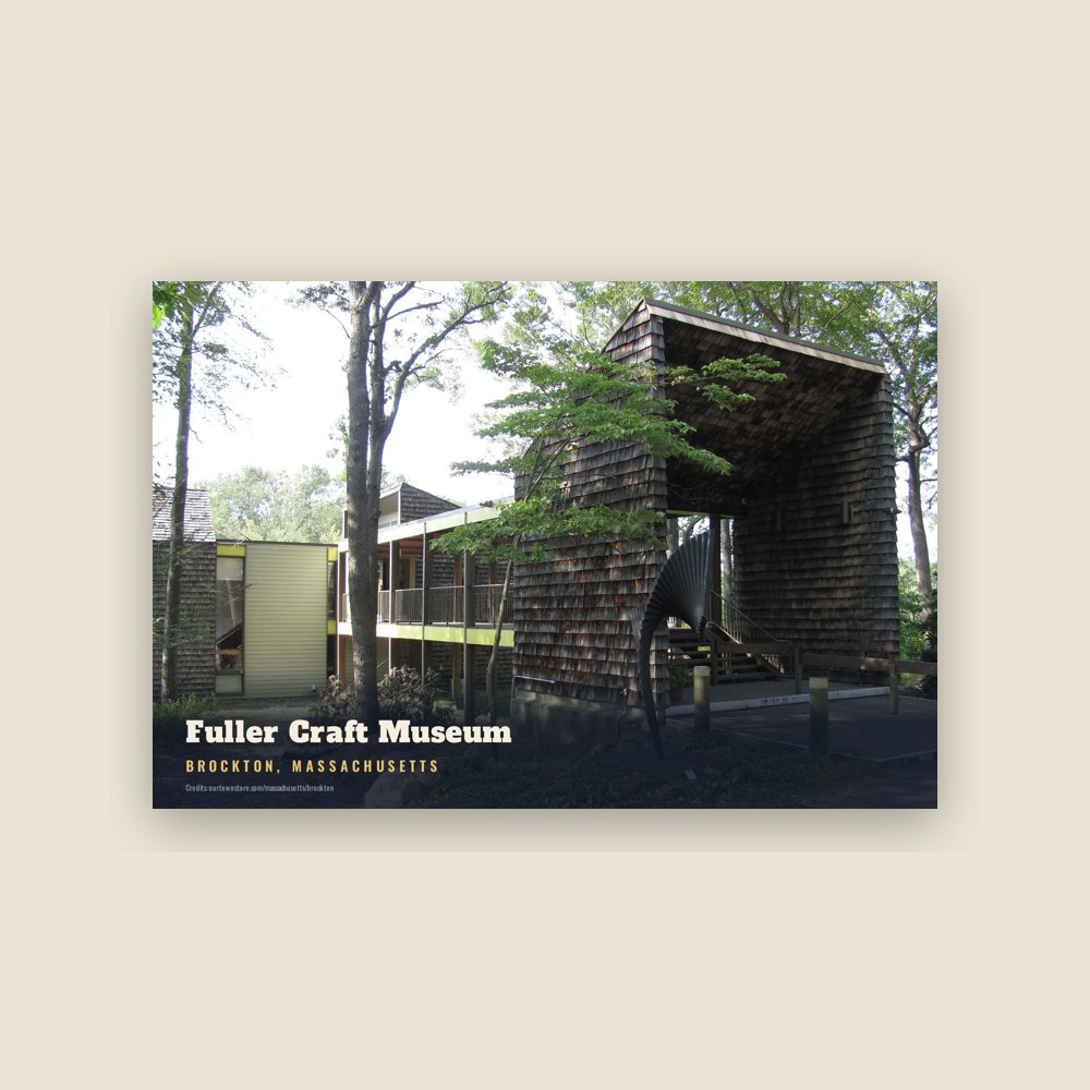 Brockton Fuller Craft Museum Postcard