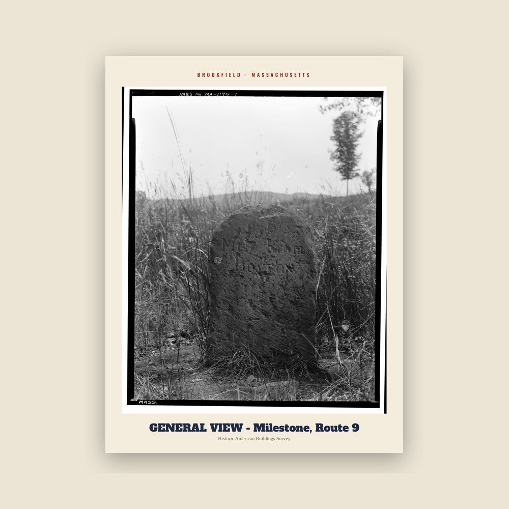 Brookfield GENERAL VIEW - Milestone, Route 9 Archive Print