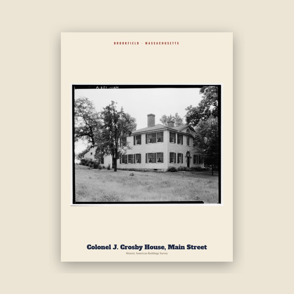 Brookfield Colonel J. Crosby House, Main Street Archive Print