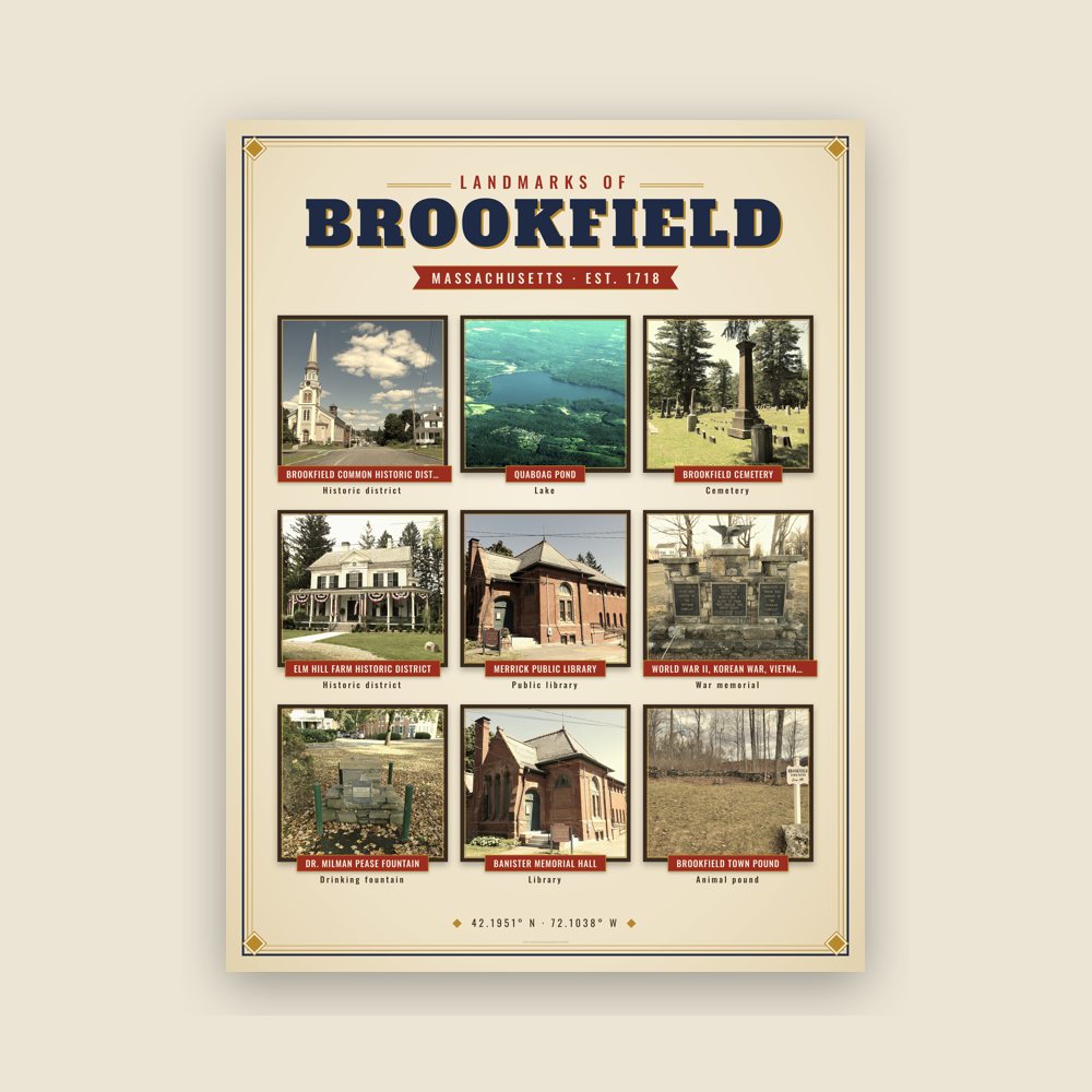 Brookfield Landmarks Photo Poster