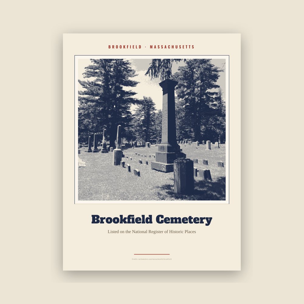 Brookfield Brookfield Cemetery Landmark Print