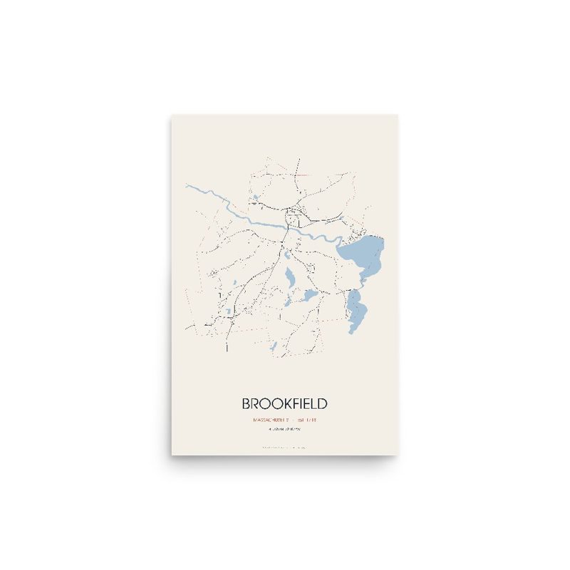 Brookfield Street Map Poster · Linen