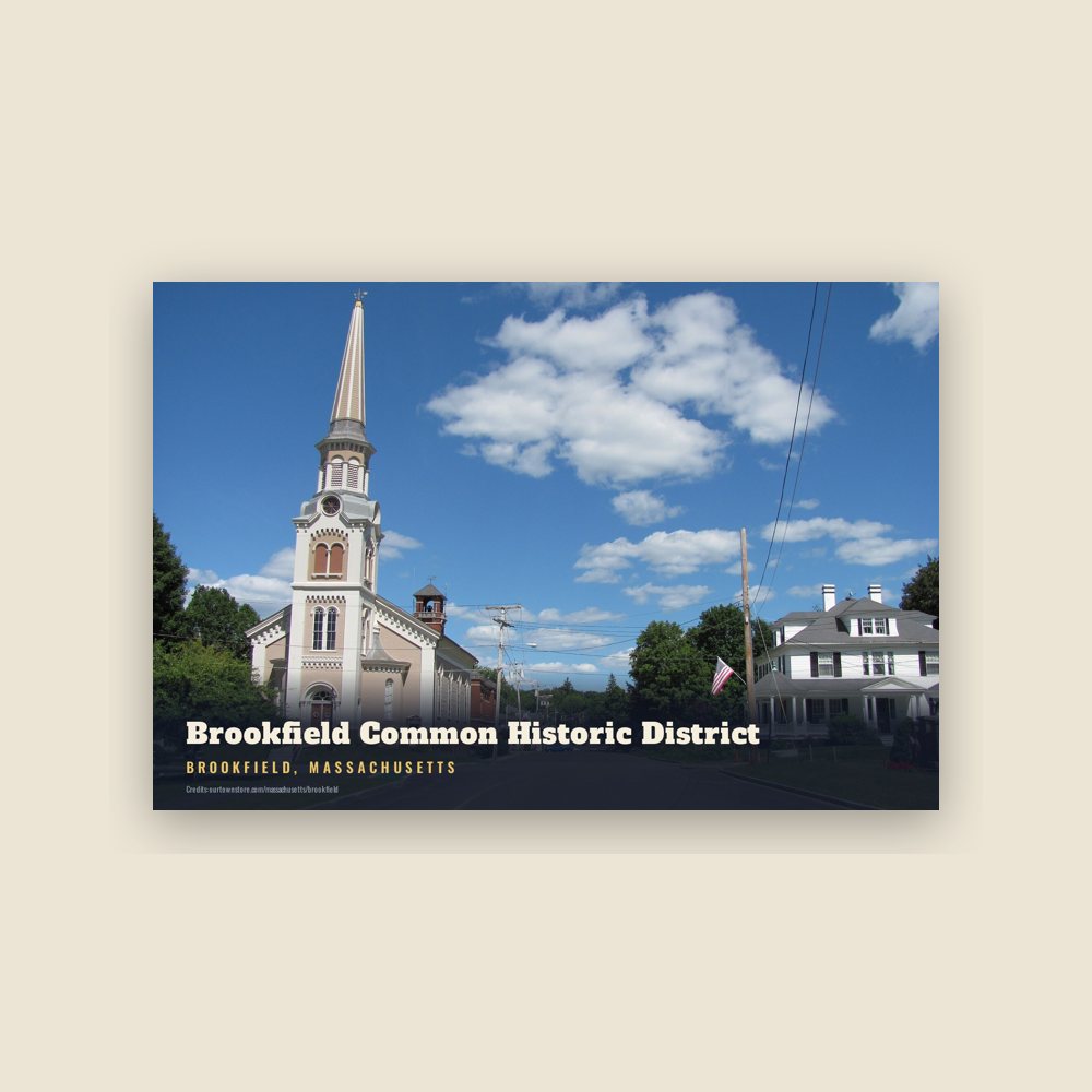 Brookfield Brookfield Common Historic District Postcard