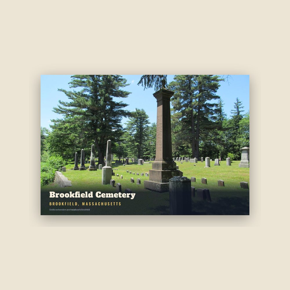 Brookfield Brookfield Cemetery Postcard