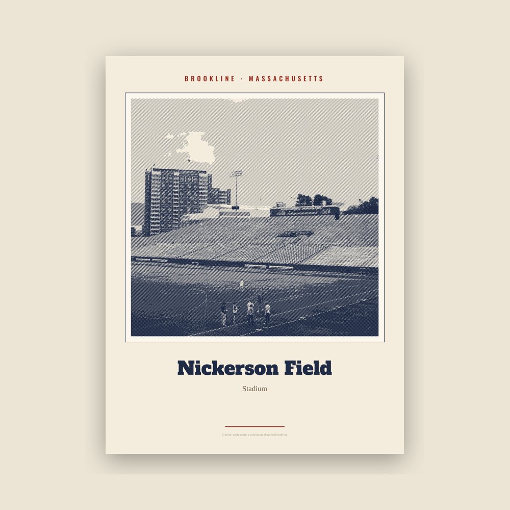 Brookline Nickerson Field Landmark Print