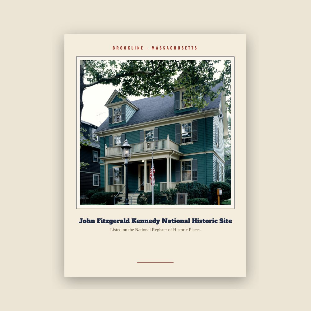 Brookline John Fitzgerald Kennedy National Historic Site Landmark Print