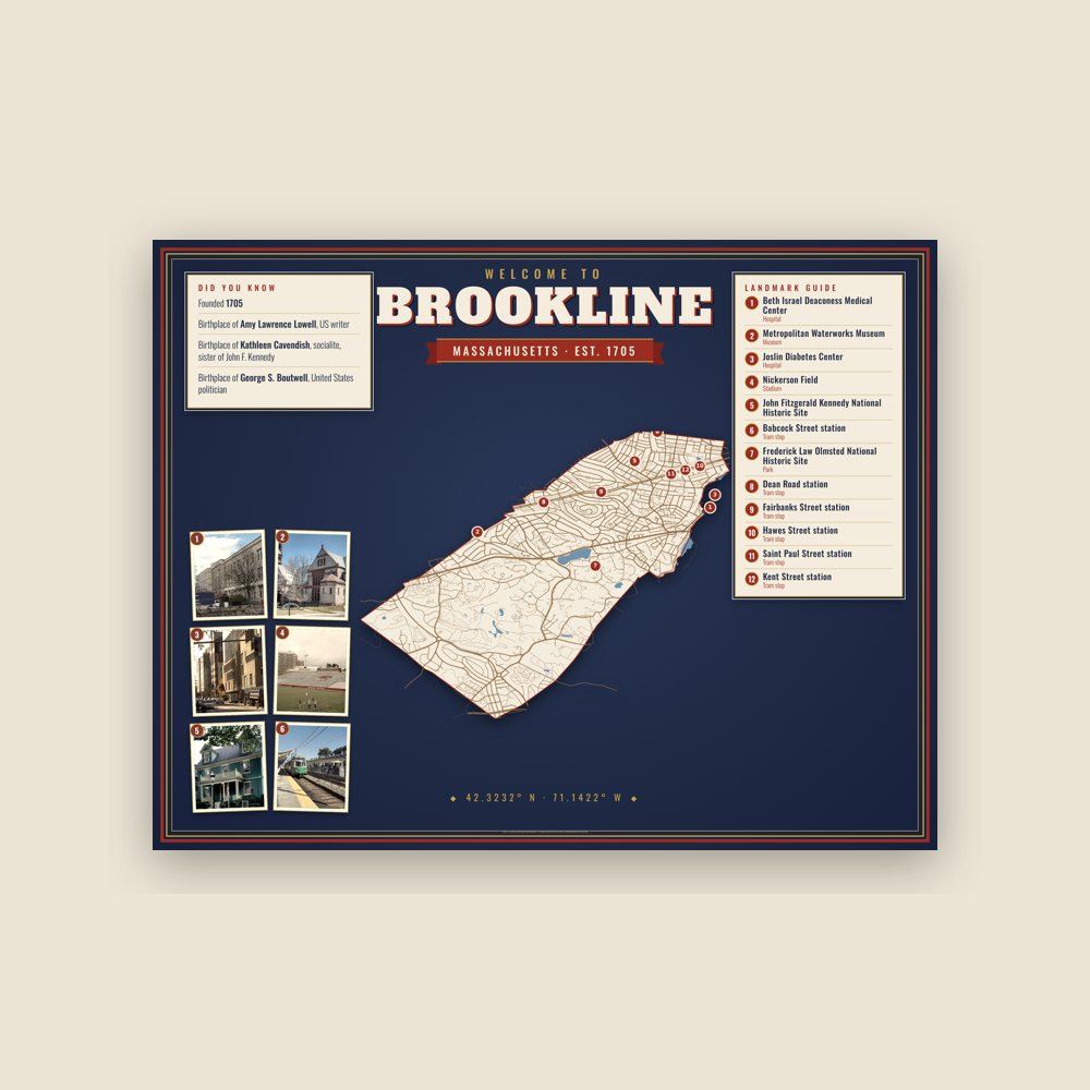 Brookline Map Placemat