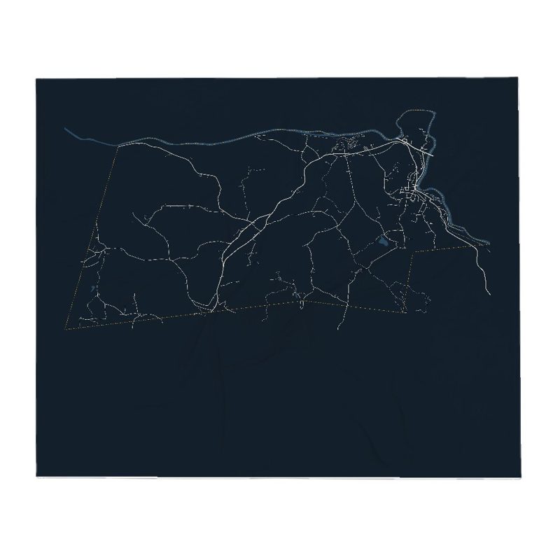 Buckland Street Map Throw Blanket