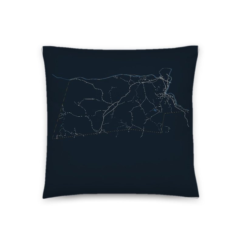 Buckland Map Throw Pillow