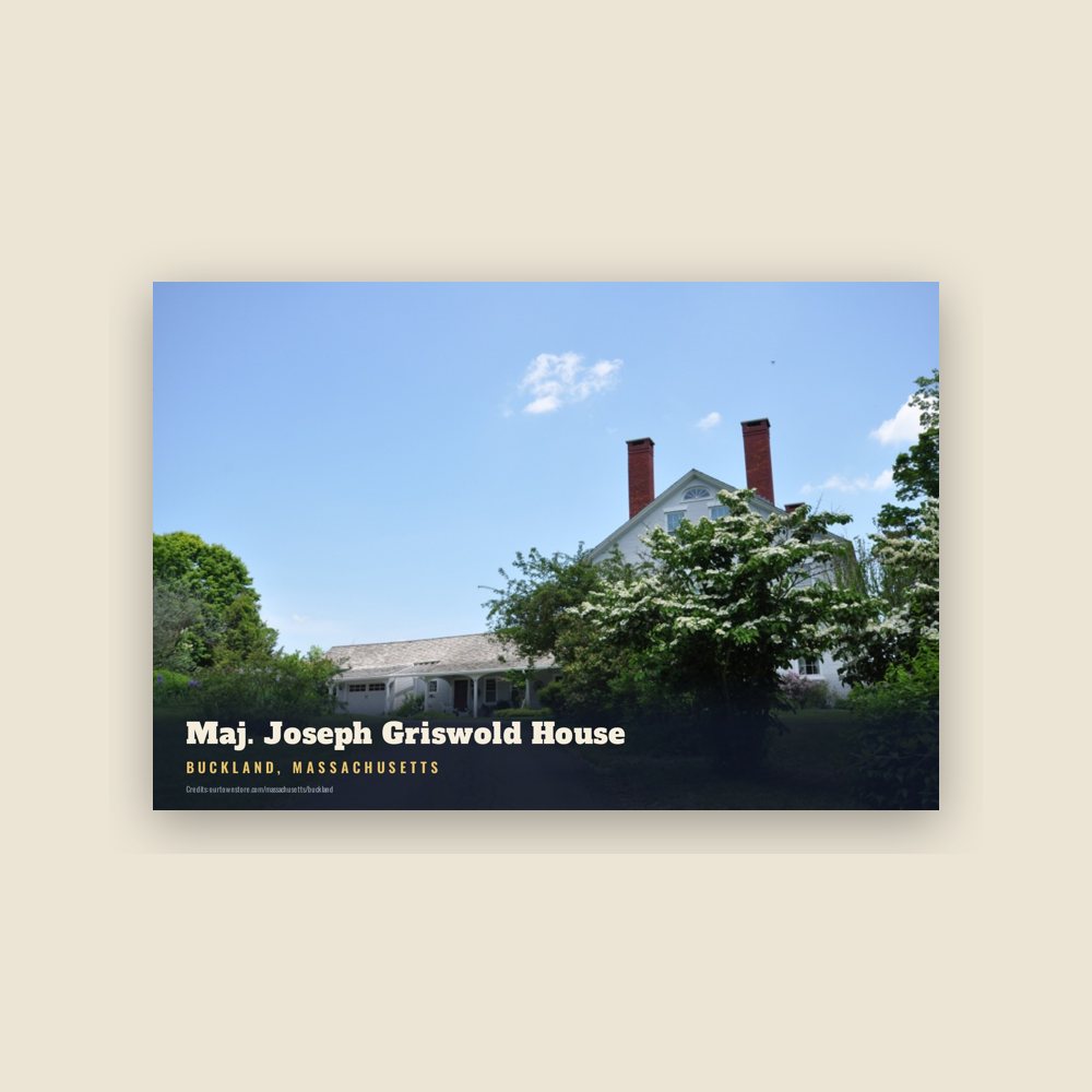 Buckland Maj. Joseph Griswold House Postcard