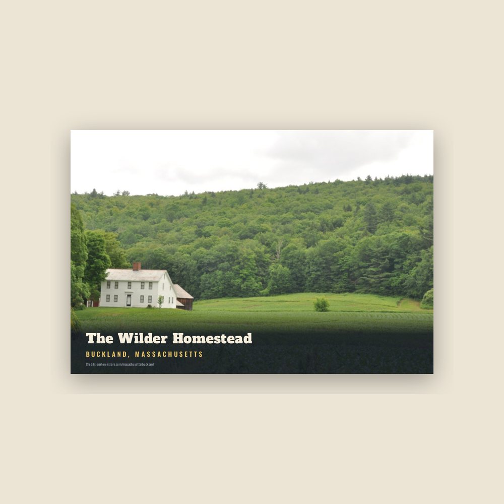 Buckland The Wilder Homestead Postcard