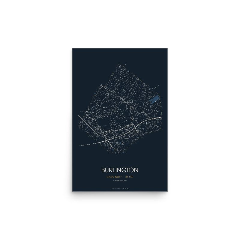Burlington Street Map Poster · Midnight