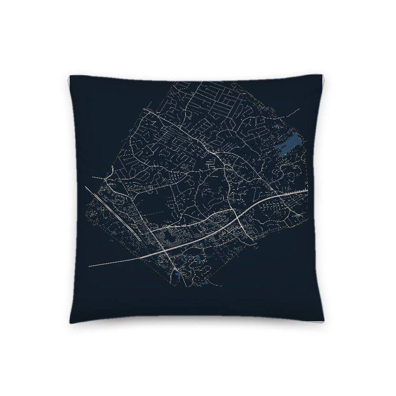 Burlington Map Throw Pillow