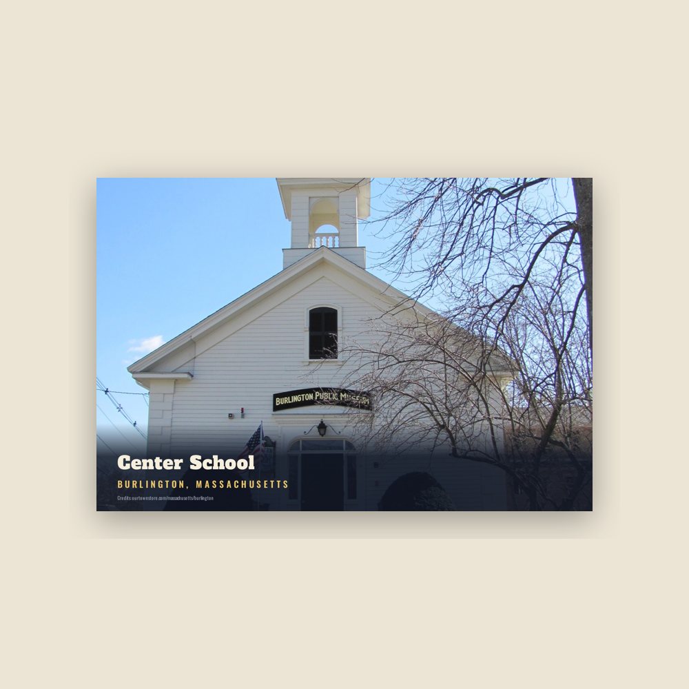 Burlington Center School Postcard