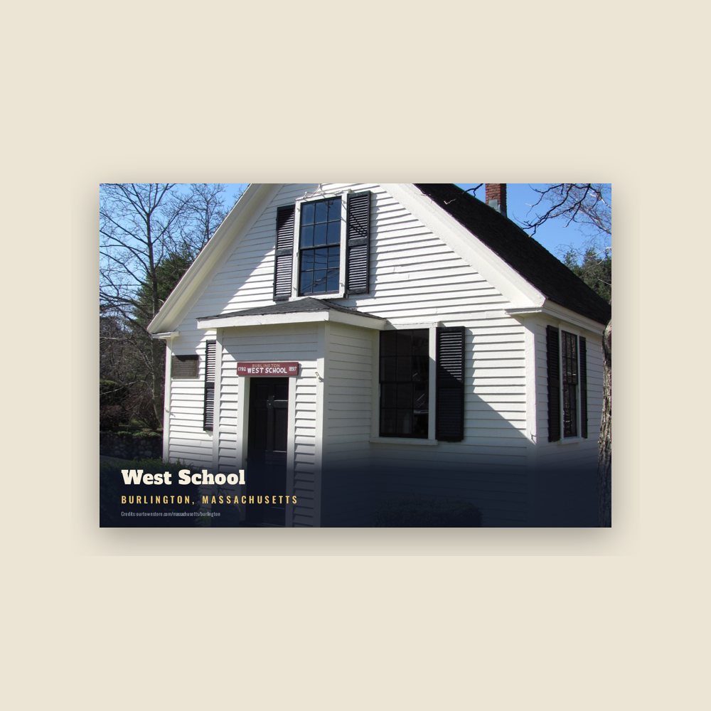 Burlington West School Postcard