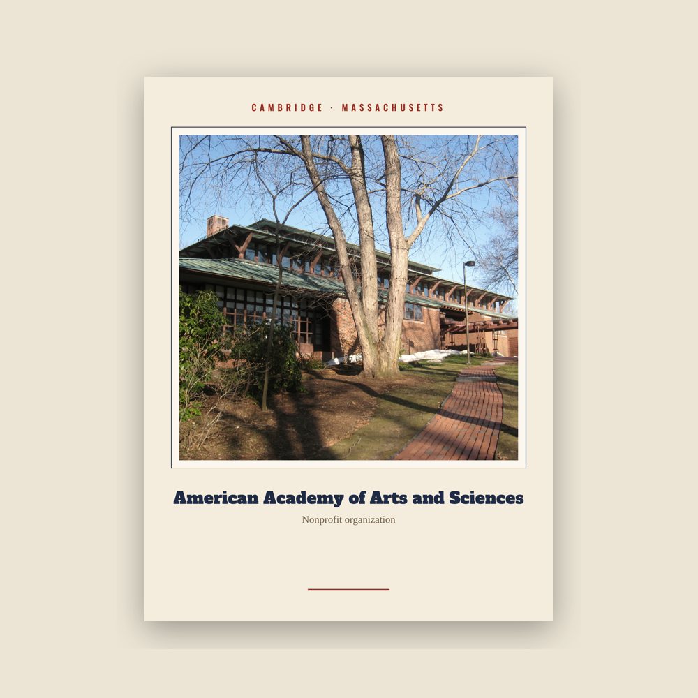 Cambridge American Academy of Arts and Sciences Landmark Print