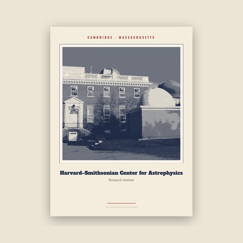 Cambridge Harvard–Smithsonian Center for Astrophysics Landmark Print