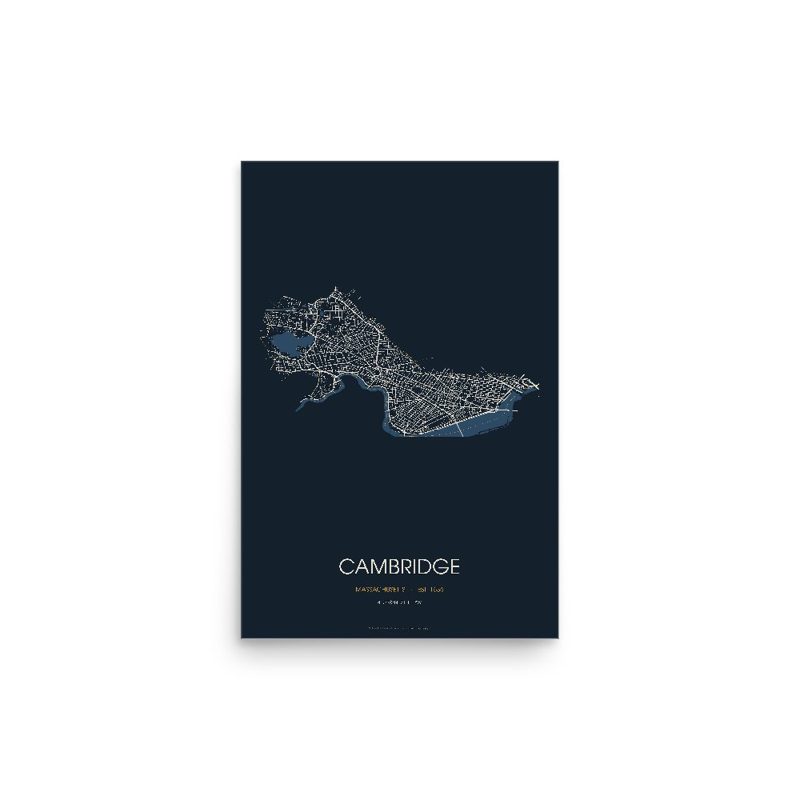 Cambridge Street Map Poster · Midnight