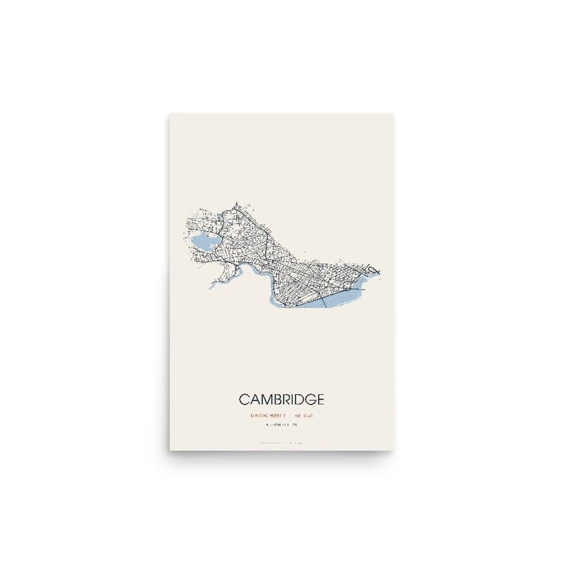 Cambridge Street Map Poster · Linen
