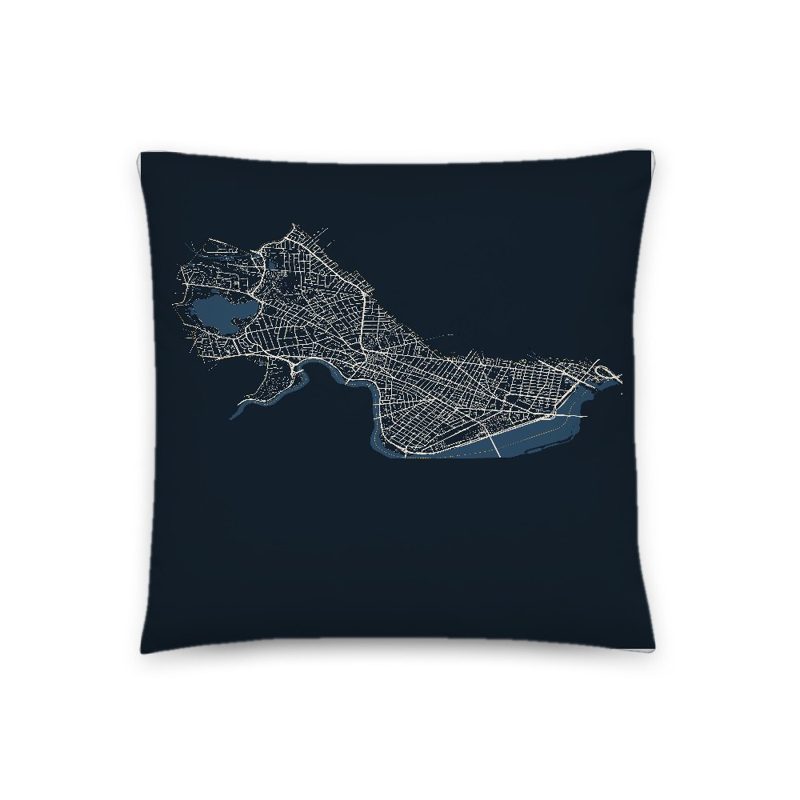 Cambridge Map Throw Pillow