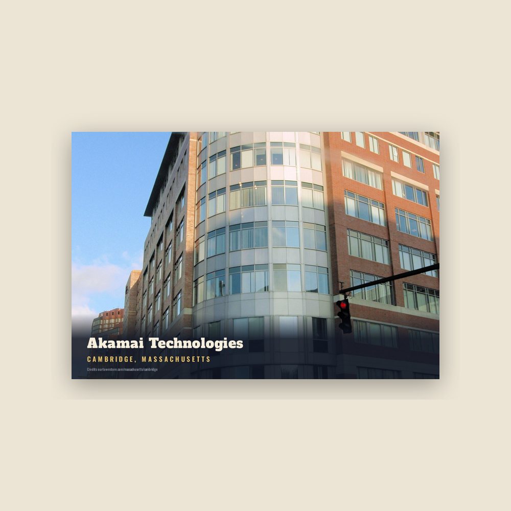 Cambridge Akamai Technologies Postcard
