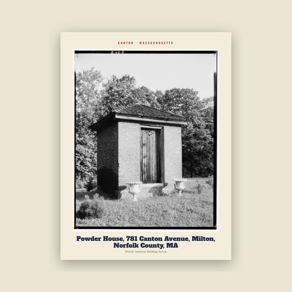 Canton Powder House, 781 Canton Avenue, Milton, Norfolk County, MA Archive Print