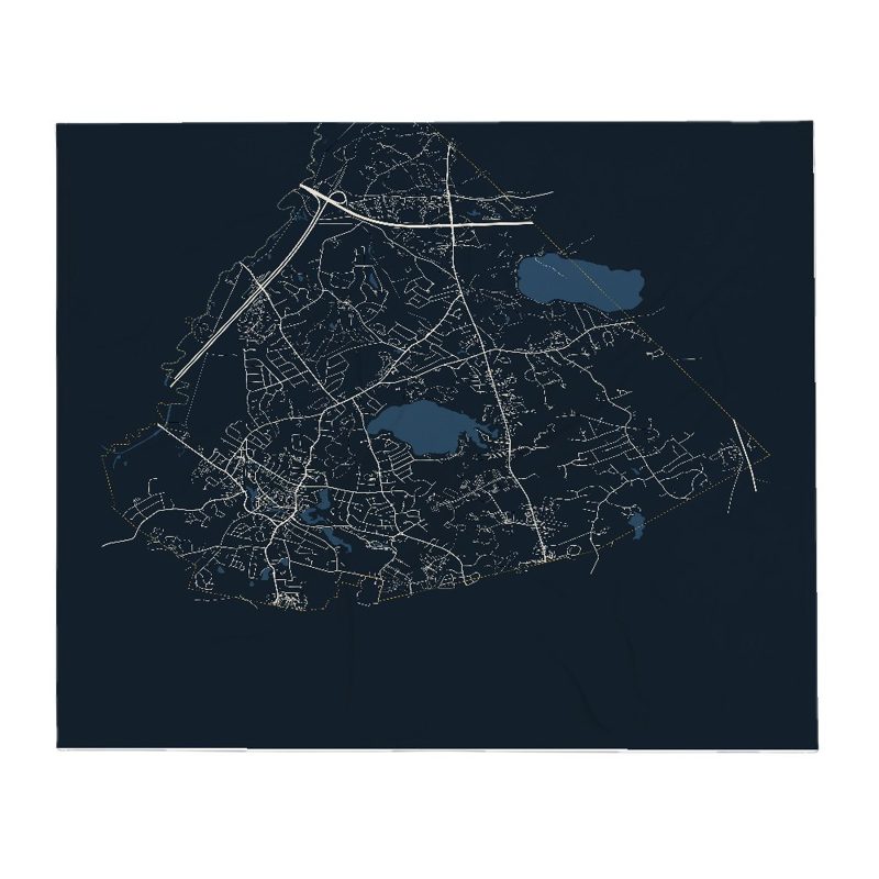 Canton Street Map Throw Blanket