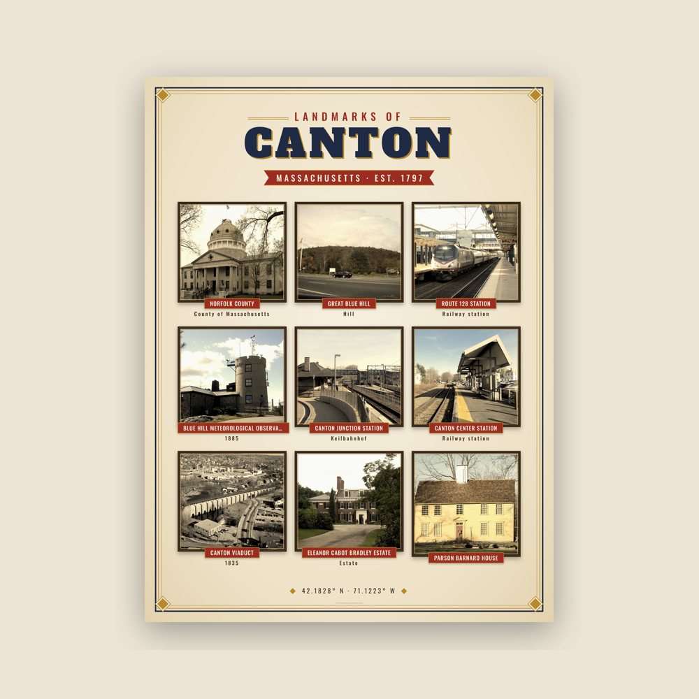 Canton Landmarks Photo Poster