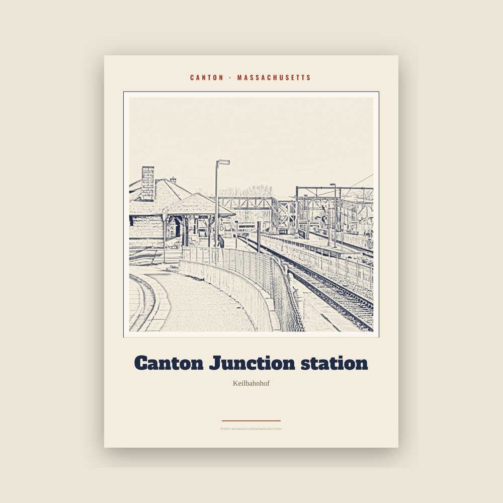 Canton Canton Junction station Landmark Print
