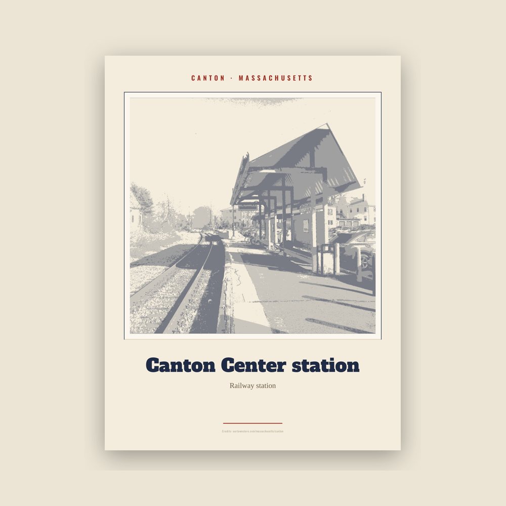 Canton Canton Center station Landmark Print