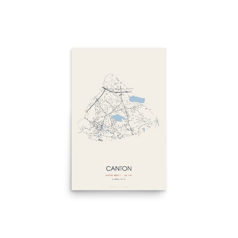 Canton Street Map Poster · Linen