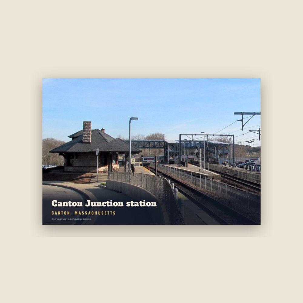 Canton Canton Junction station Postcard