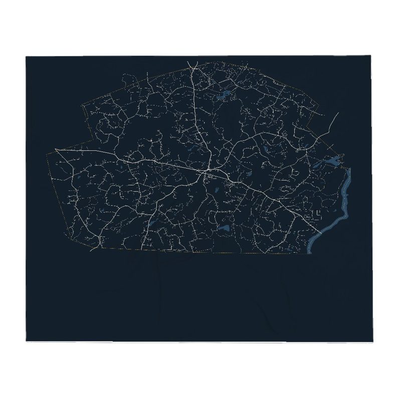 Carlisle Street Map Throw Blanket