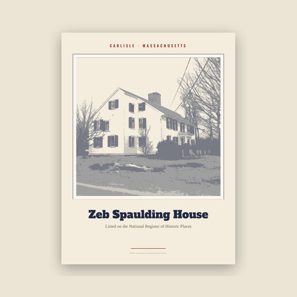 Carlisle Zeb Spaulding House Landmark Print