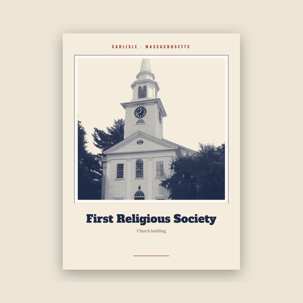 Carlisle First Religious Society Landmark Print