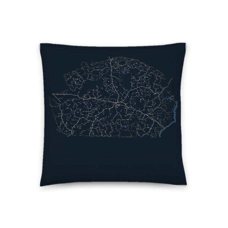 Carlisle Map Throw Pillow