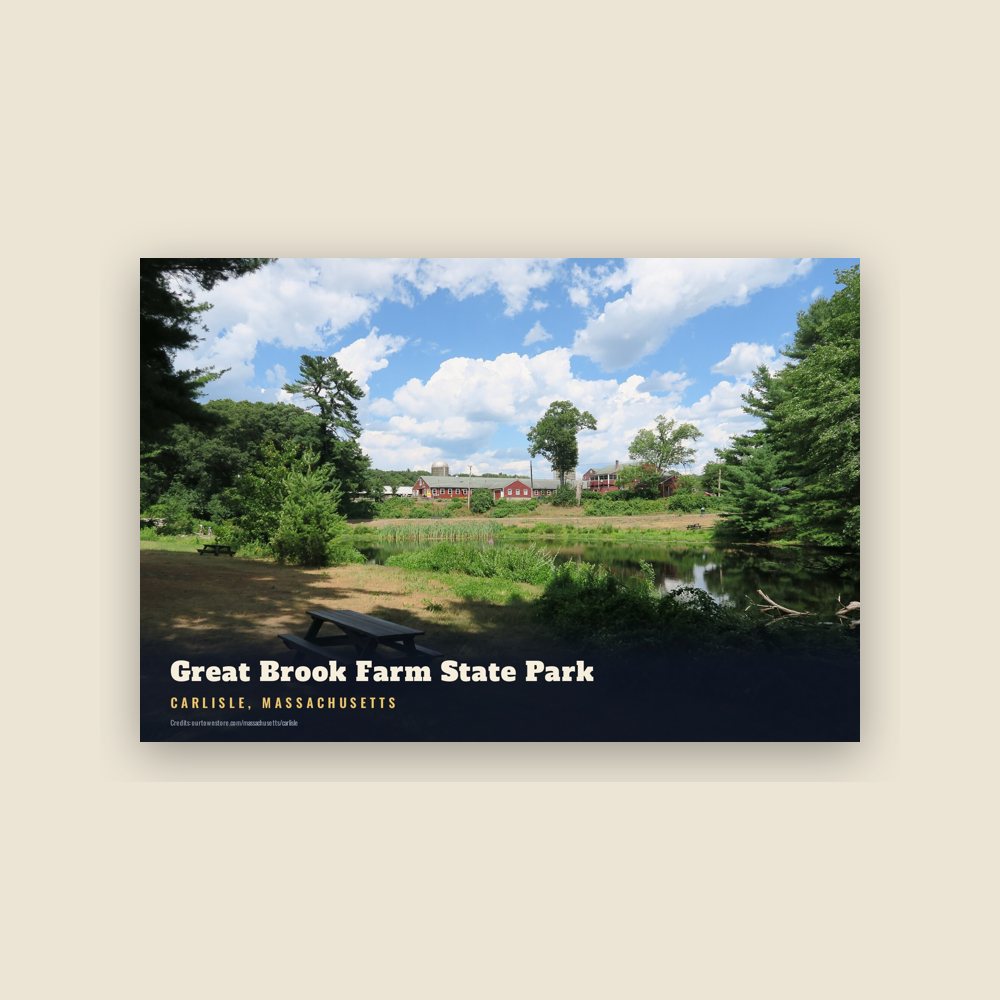 Carlisle Great Brook Farm State Park Postcard