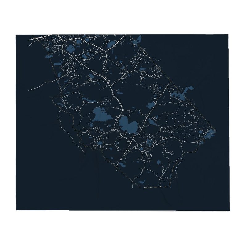 Carver Street Map Throw Blanket